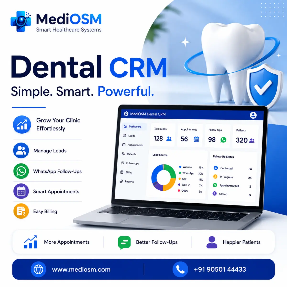 How MediOSM Dental CRM Helps Dental Clinics Grow Faster