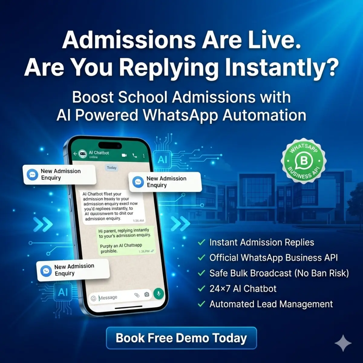 AI Powered WhatsApp Automation for Schools | Boost School Admissions 2026